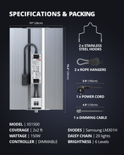 Load image into Gallery viewer, ViparSpectra® 2025 XS1500 150W Led Grow Light with Daisy Chain Function