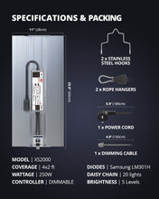 Load image into Gallery viewer, ViparSpectra® XS2000 250W Samsung LM301H Led Grow Light with Daisy Chain Function 5%-100%