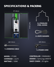 Load image into Gallery viewer, ViparSpectra® 2024 P1000 100W Samsung LM301B Meanwell Driver LED Grow Light
