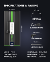 Load image into Gallery viewer, ViparSpectra® 2024 Upgraded P2000 250W LED Grow Light
