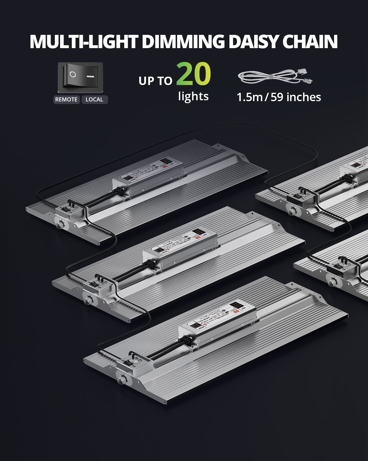 ViparSpectra® XS2000 250W Samsung LM301H Led Grow Light with Daisy