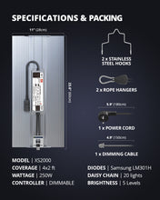 Load image into Gallery viewer, ViparSpectra®2024 XS2000 250W Samsung LM301H Led Grow Light with Daisy Chain Function 5%-100%

